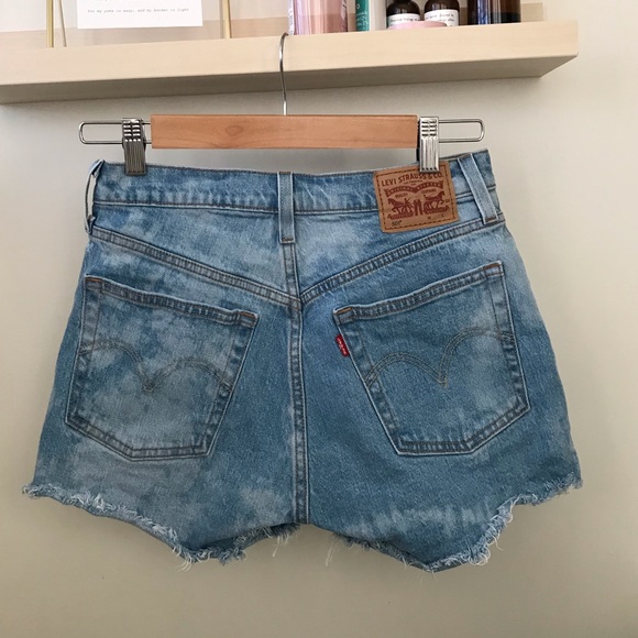 SOLD Levi’s 501 High Waisted Jean Shorts with Button Fly - Picture 3 of 4